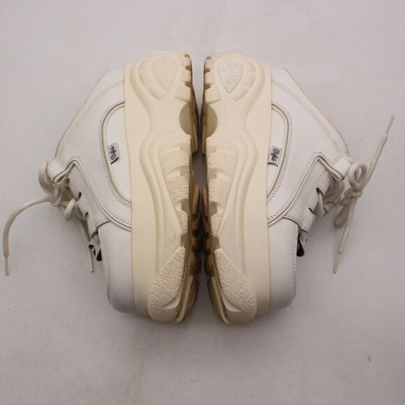 Buffalo London Women’s EU Size39 Classic Platform Mule White Leather Slip On - Picture 8 of 12